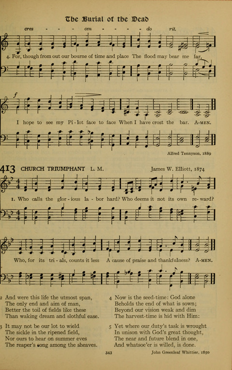 The American Hymnal for Chapel Service page 343