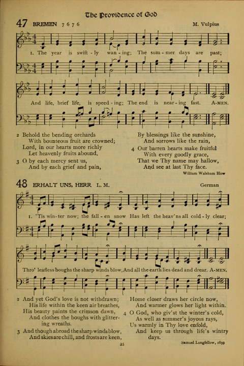 The American Hymnal for Chapel Service page 35