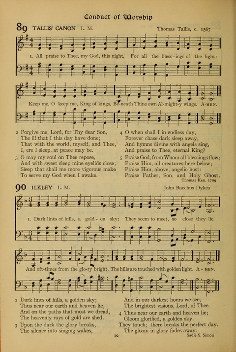 The American Hymnal for Chapel Service page 70