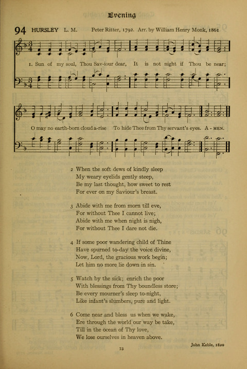 The American Hymnal for Chapel Service page 73