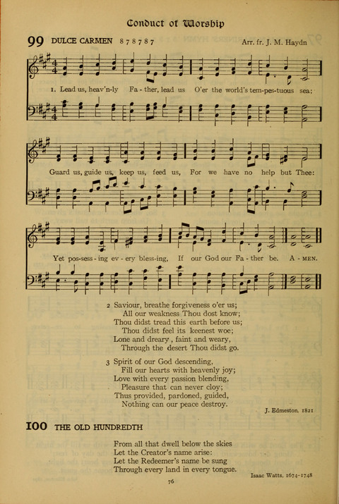 The American Hymnal for Chapel Service page 76