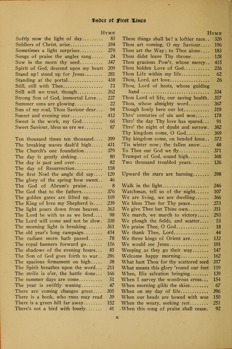 The American Hymnal for Chapel Service page xiii