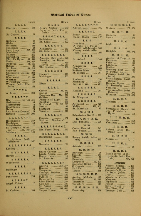 The American Hymnal for Chapel Service page xxiv