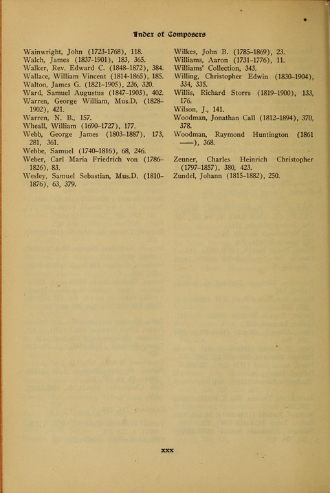 The American Hymnal for Chapel Service page xxxiii