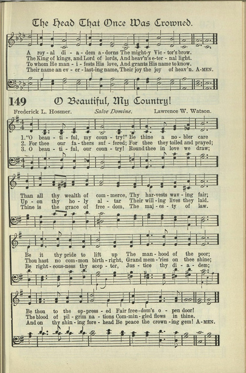 The American Hymnal: for English speaking people everywhere page 124