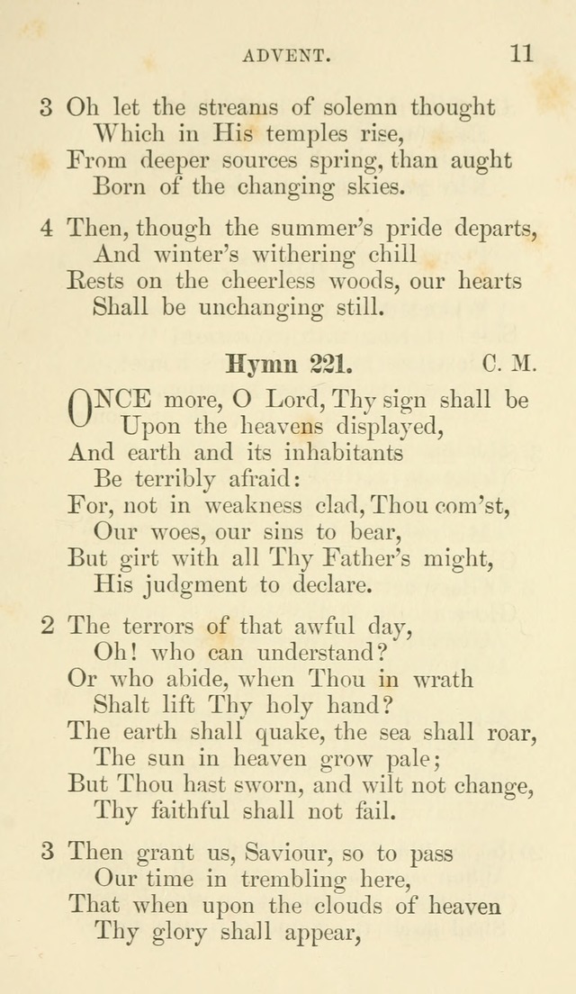 Additional Hymns set forth by the House of Bishops at the request of the House of Clerical and Lay Deputies, in General Convention, October 1865; to be used in the congregations of the Protestant Ep.. page 11