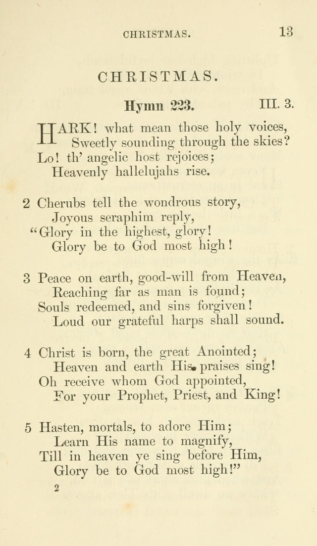 Additional Hymns set forth by the House of Bishops at the request of the House of Clerical and Lay Deputies, in General Convention, October 1865; to be used in the congregations of the Protestant Ep.. page 13