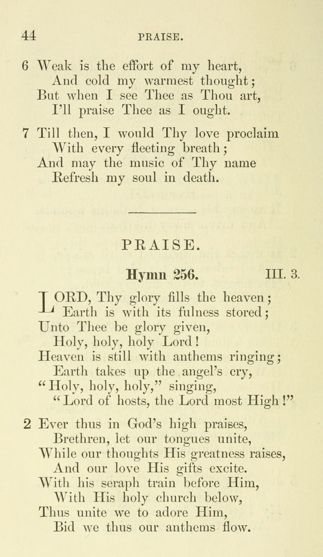 Additional Hymns set forth by the House of Bishops at the request of the House of Clerical and Lay Deputies, in General Convention, October 1865; to be used in the congregations of the Protestant Ep.. page 44