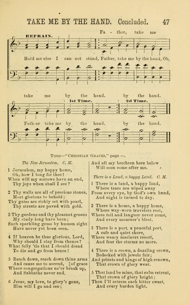 Apostolic Hymns and Songs: a collection of hymns and songs, both new and old, for the church, protracted meetings, and the Sunday school page 47