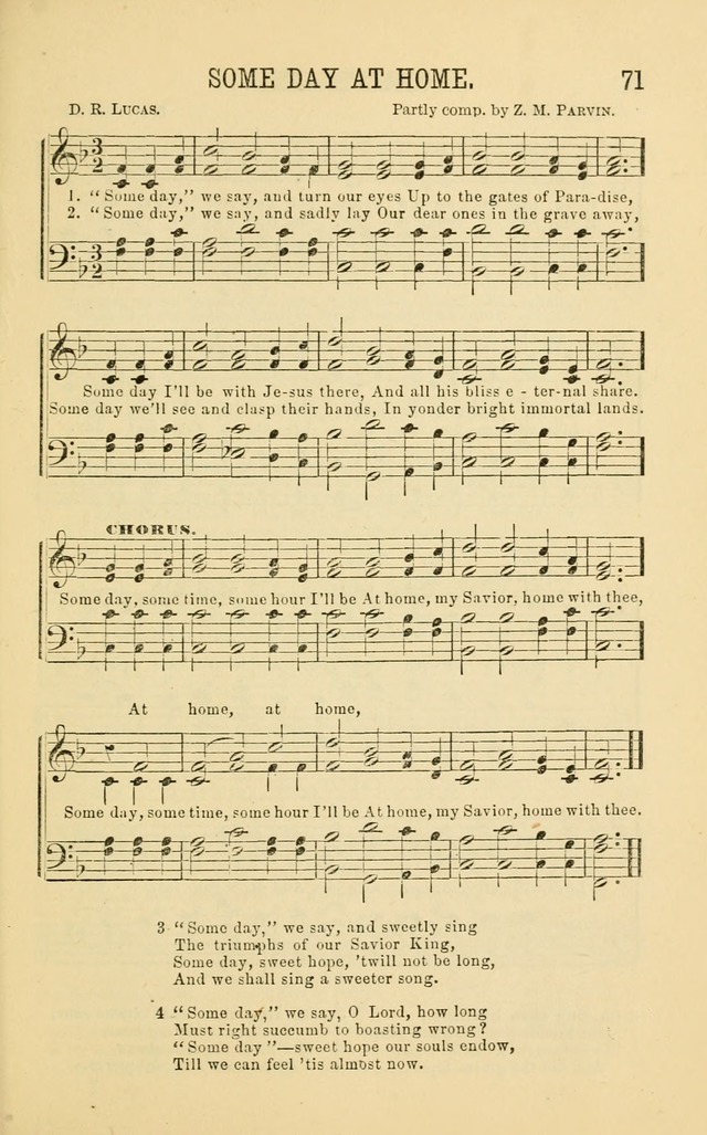 Apostolic Hymns and Songs: a collection of hymns and songs, both new and old, for the church, protracted meetings, and the Sunday school page 71