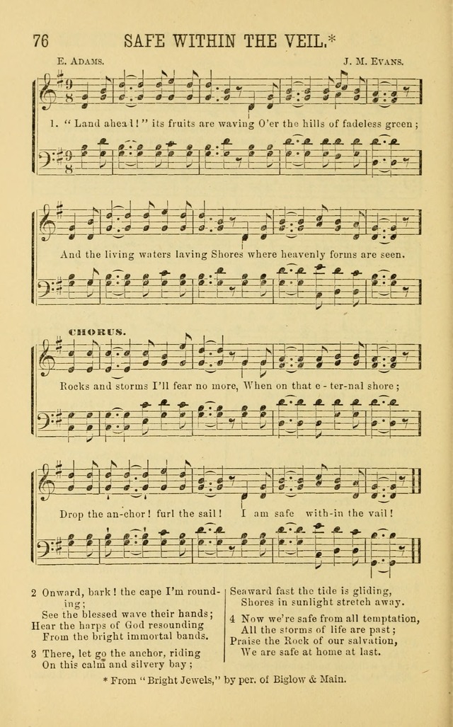 Apostolic Hymns and Songs: a collection of hymns and songs, both new and old, for the church, protracted meetings, and the Sunday school page 76