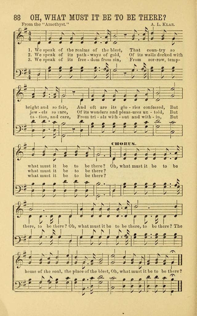 Apostolic Hymns and Songs: a collection of hymns and songs, both new and old, for the church, protracted meetings, and the Sunday school page 88