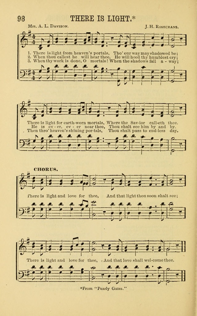 Apostolic Hymns and Songs: a collection of hymns and songs, both new and old, for the church, protracted meetings, and the Sunday school page 98