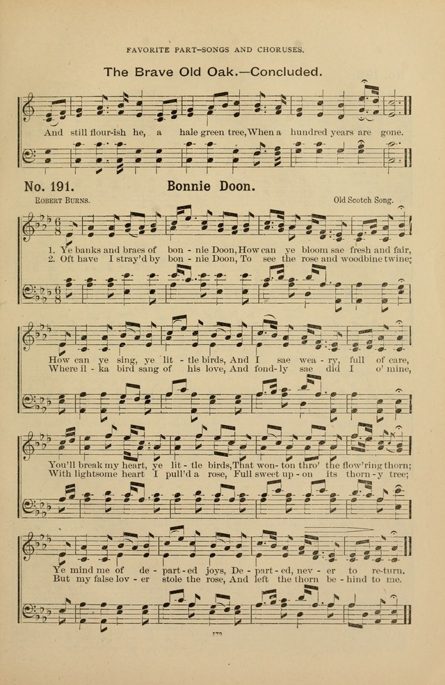 The Assembly Hymn and Song Collection: designed for use in chapel, assembly, convocation, or general exercises of schools, normals, colleges and universities. (3rd ed.) page 173