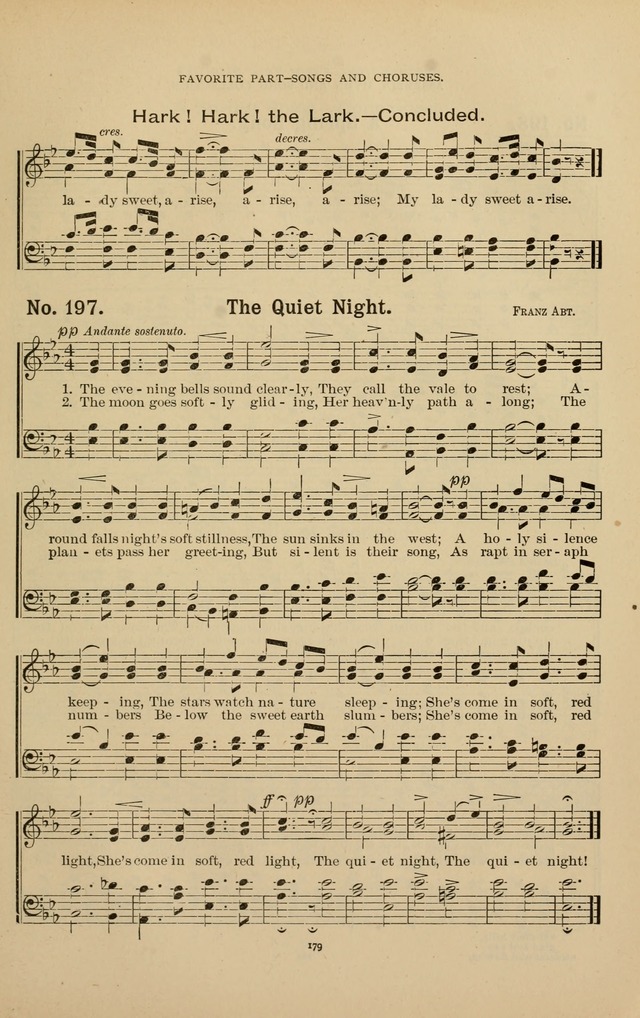 The Assembly Hymn and Song Collection: designed for use in chapel, assembly, convocation, or general exercises of schools, normals, colleges and universities. (3rd ed.) page 179