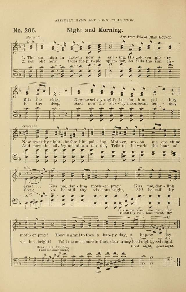 The Assembly Hymn and Song Collection: designed for use in chapel, assembly, convocation, or general exercises of schools, normals, colleges and universities. (3rd ed.) page 190