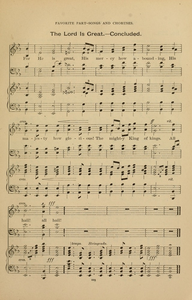 The Assembly Hymn and Song Collection: designed for use in chapel, assembly, convocation, or general exercises of schools, normals, colleges and universities. (3rd ed.) page 219