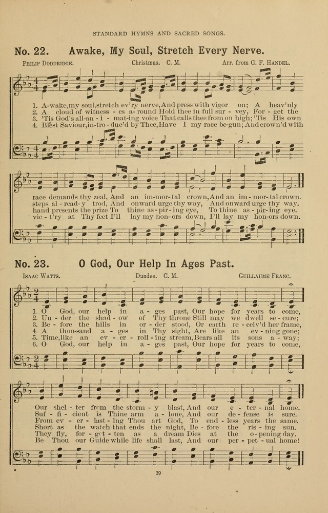 The Assembly Hymn and Song Collection: designed for use in chapel, assembly, convocation, or general exercises of schools, normals, colleges and universities. (3rd ed.) page 39