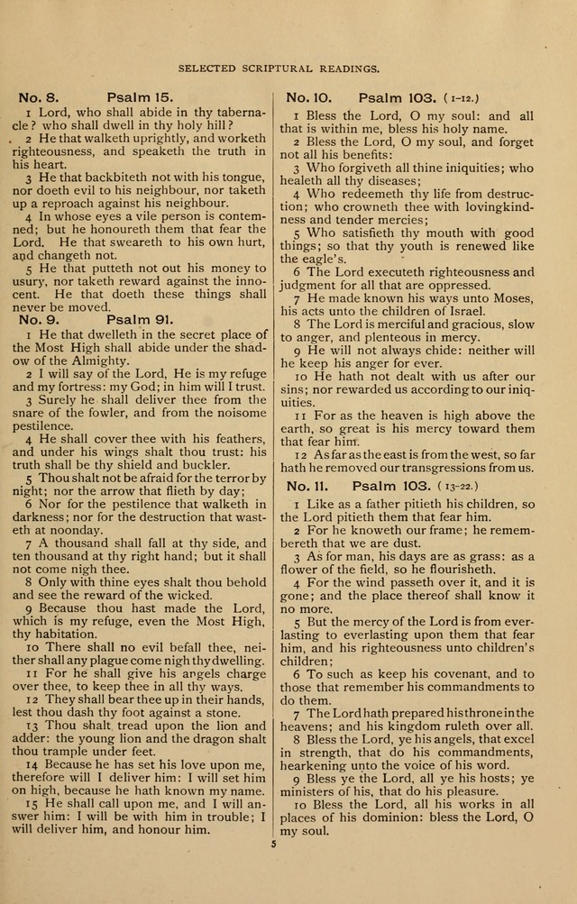 The Assembly Hymn and Song Collection: designed for use in chapel, assembly, convocation, or general exercises of schools, normals, colleges and universities. (3rd ed.) page 5