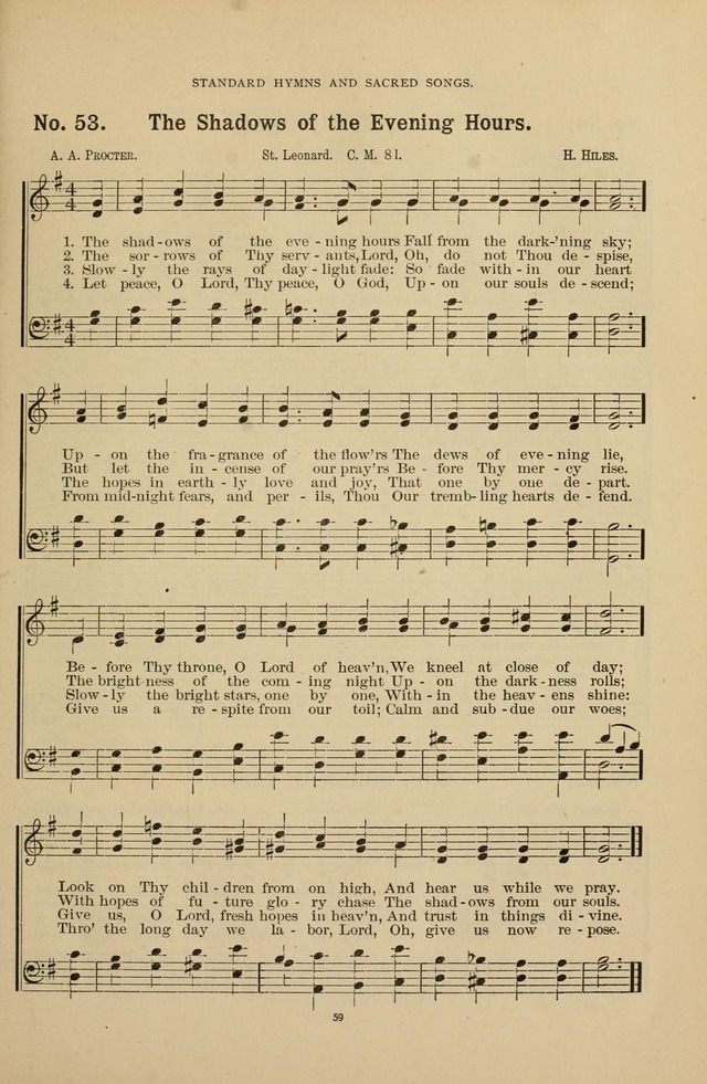 The Assembly Hymn and Song Collection: designed for use in chapel, assembly, convocation, or general exercises of schools, normals, colleges and universities. (3rd ed.) page 59