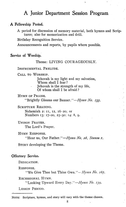 American Junior Church School Hymnal page xi