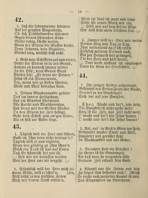 Anhang zum Kleinen Psalter: enhaltend 78 neue Lieder für Gebetstunden, Abend-Gottesdienste und Anhaltende Versammlungen (2. Auflage) page 16