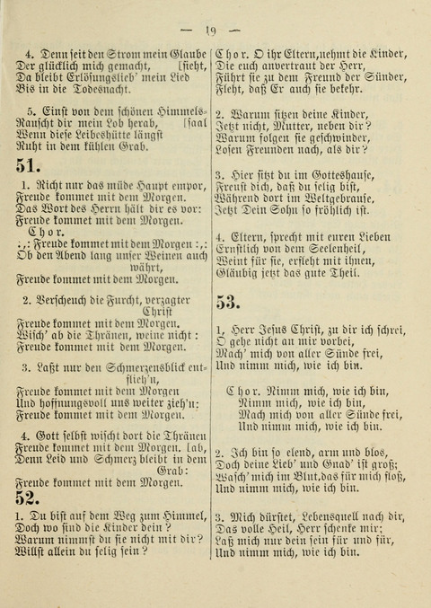 Anhang zum Kleinen Psalter: enhaltend 78 neue Lieder für Gebetstunden, Abend-Gottesdienste und Anhaltende Versammlungen (2. Auflage) page 19