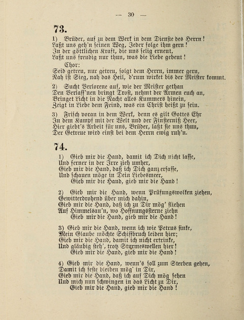 Anhang zum Kleinen Psalter: enhaltend 78 neue Lieder für Gebetstunden, Abend-Gottesdienste und Anhaltende Versammlungen (2. Auflage) page 30