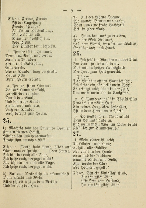 Anhang zum Kleinen Psalter: enhaltend 78 neue Lieder für Gebetstunden, Abend-Gottesdienste und Anhaltende Versammlungen (2. Auflage) page 9