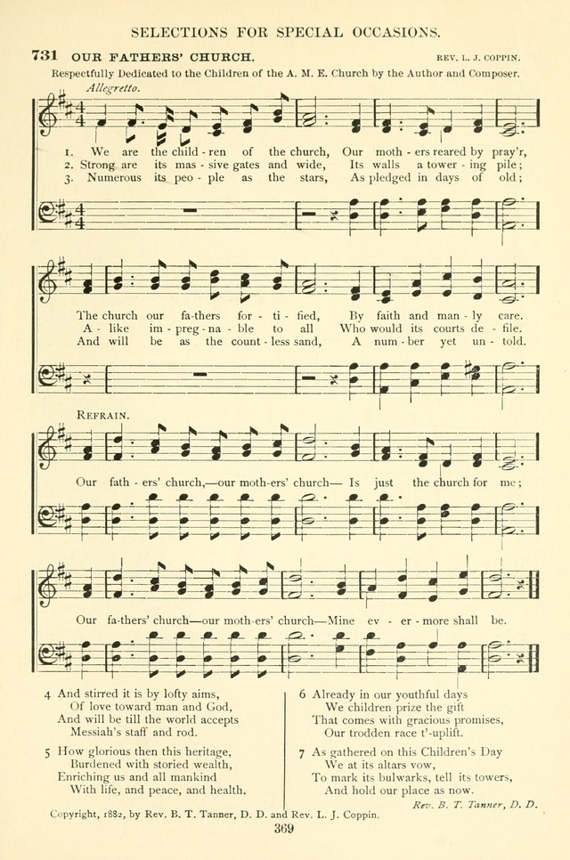 African Methodist Episcopal hymn and tune book: adapted to the doctrine and usages of the church. page 398