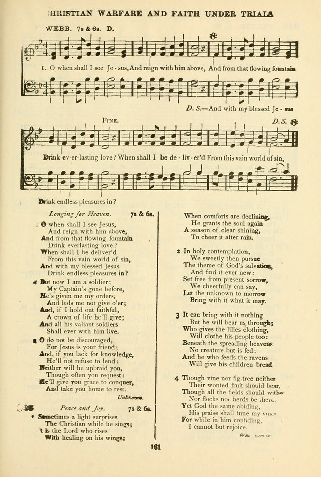 The African Methodist Episcopal Hymn and Tune Book: adapted to the doctrines and usages of the church (6th ed.) page 161