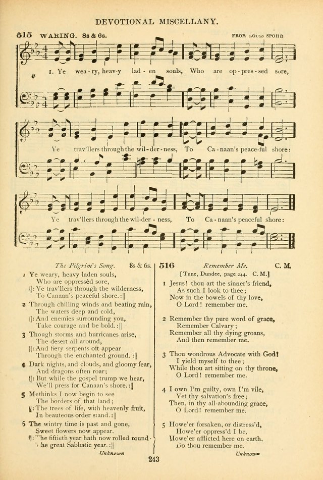 The African Methodist Episcopal Hymn and Tune Book: adapted to the doctrines and usages of the church (6th ed.) page 243