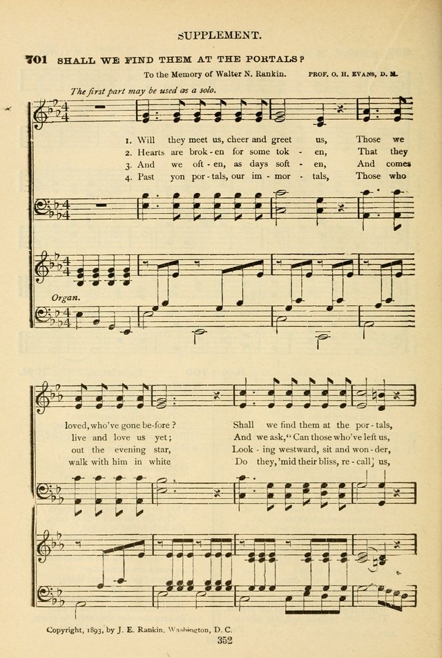 The African Methodist Episcopal Hymn and Tune Book: adapted to the doctrines and usages of the church (6th ed.) page 352