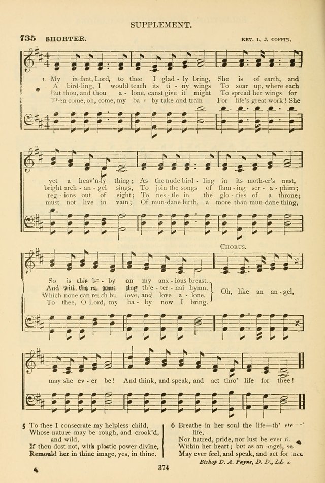 The African Methodist Episcopal Hymn and Tune Book: adapted to the doctrines and usages of the church (6th ed.) page 374