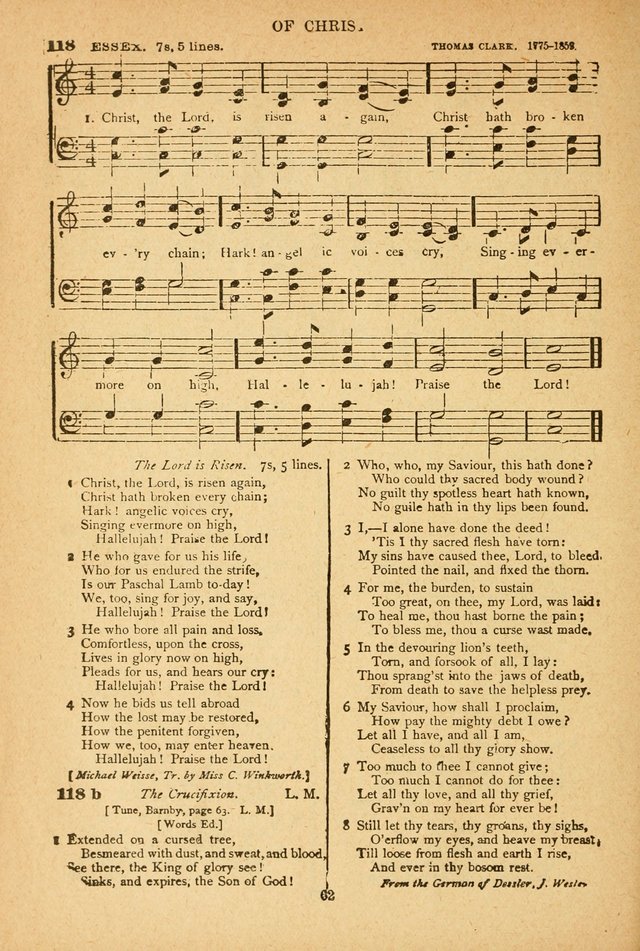 The African Methodist Episcopal Hymn and Tune Book: adapted to the doctrines and usages of the church (6th ed.) page 62