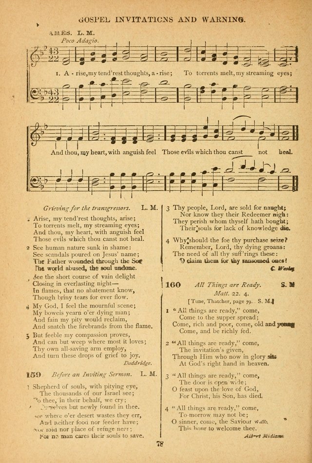 The African Methodist Episcopal Hymn and Tune Book: adapted to the doctrines and usages of the church (6th ed.) page 78