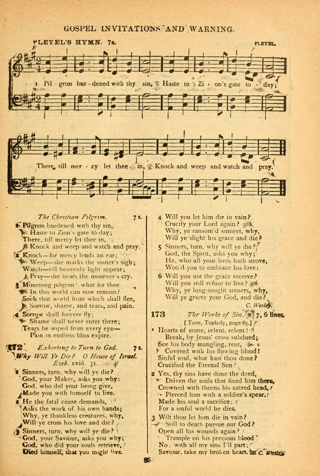 The African Methodist Episcopal Hymn and Tune Book: adapted to the doctrines and usages of the church (6th ed.) page 85