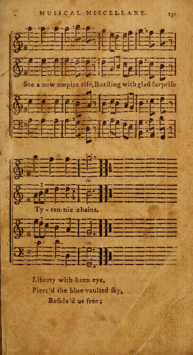 The American Musical Miscellany: a collection of the newest and most approved songs, set to music page 119