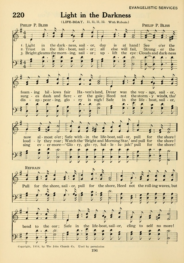 The Army and Navy Hymnal page 196