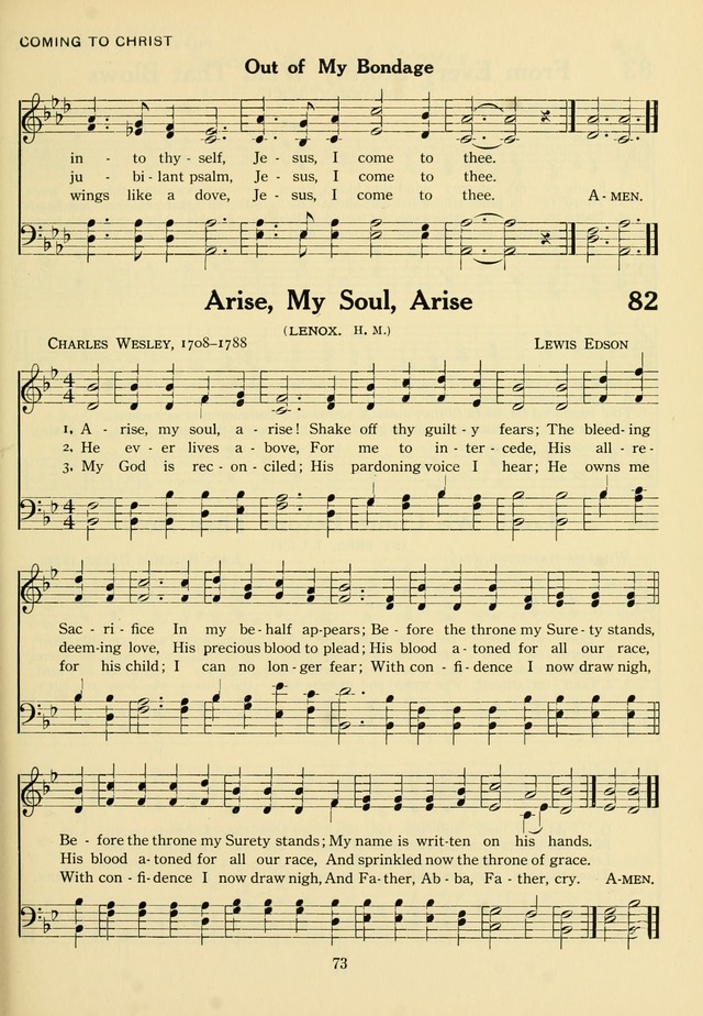 The Army and Navy Hymnal page 73