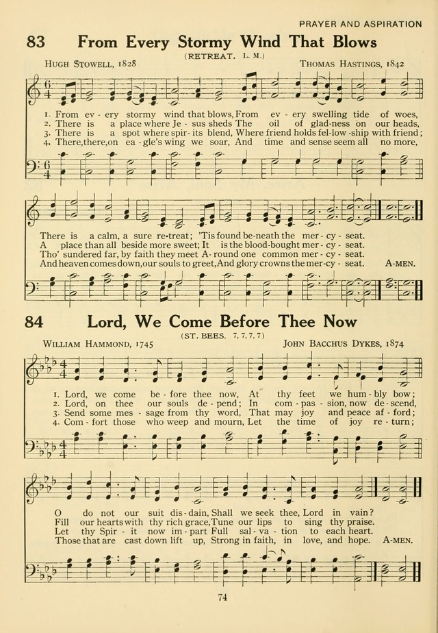 The Army and Navy Hymnal page 74