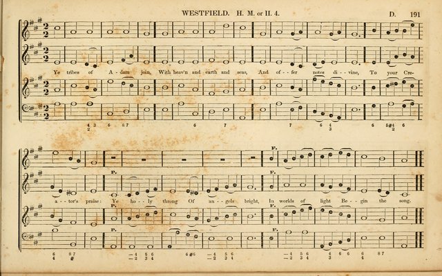 American Psalmody: a collection of sacred music, comprising a great variety of psalm, and hymn tunes, set-pieces, anthems and chants, arranged with a figured bass for the organ...(3rd ed.) page 188