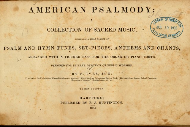 American Psalmody: a collection of sacred music, comprising a great variety of psalm, and hymn tunes, set-pieces, anthems and chants, arranged with a figured bass for the organ...(3rd ed.) page 2