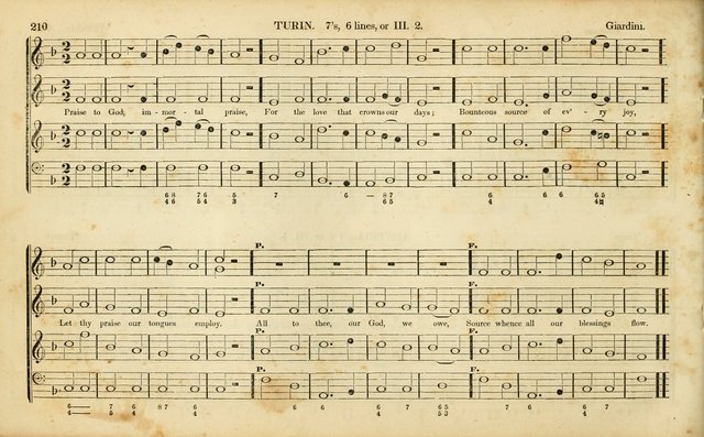 American Psalmody: a collection of sacred music, comprising a great variety of psalm, and hymn tunes, set-pieces, anthems and chants, arranged with a figured bass for the organ...(3rd ed.) page 207