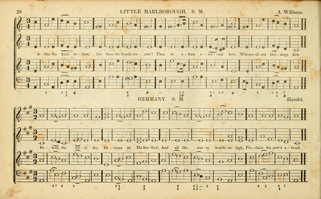 American Psalmody: a collection of sacred music, comprising a great variety of psalm, and hymn tunes, set-pieces, anthems and chants, arranged with a figured bass for the organ...(3rd ed.) page 35