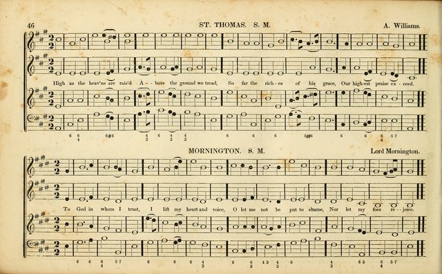 American Psalmody: a collection of sacred music, comprising a great variety of psalm, and hymn tunes, set-pieces, anthems and chants, arranged with a figured bass for the organ...(3rd ed.) page 43