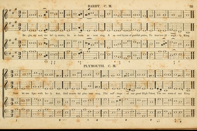 American Psalmody: a collection of sacred music, comprising a great variety of psalm, and hymn tunes, set-pieces, anthems and chants, arranged with a figured bass for the organ...(3rd ed.) page 62