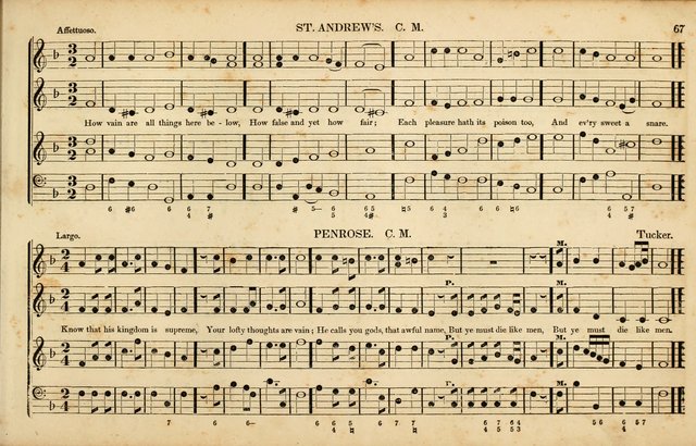 American Psalmody: a collection of sacred music, comprising a great variety of psalm, and hymn tunes, set-pieces, anthems and chants, arranged with a figured bass for the organ...(3rd ed.) page 64