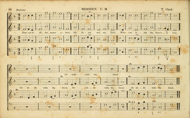 American Psalmody: a collection of sacred music, comprising a great variety of psalm, and hymn tunes, set-pieces, anthems and chants, arranged with a figured bass for the organ...(3rd ed.) page 65