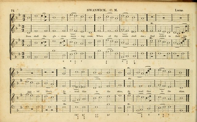 American Psalmody: a collection of sacred music, comprising a great variety of psalm, and hymn tunes, set-pieces, anthems and chants, arranged with a figured bass for the organ...(3rd ed.) page 71